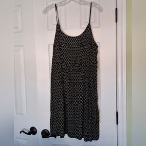 Old Navy Black and White Geometric Mini Cami Shift Dress Size XL